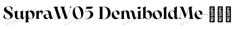 SupraW05 DemiboldMe字体转换